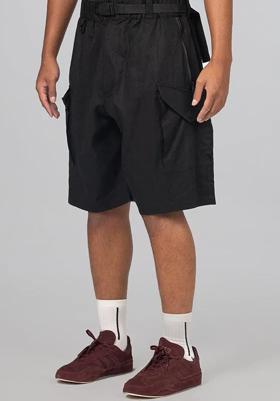 Washed Twill Short - Black