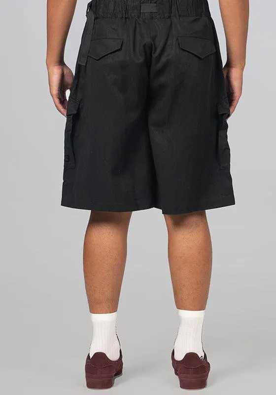 Washed Twill Short - Black