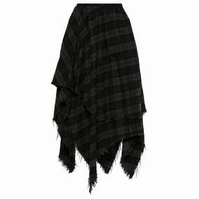 Handkerchief Skirt Draped Silhouette Inverted Pleats