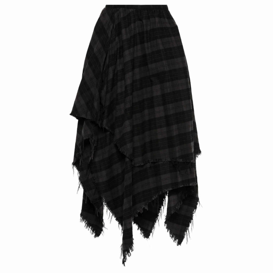 Handkerchief Skirt Draped Silhouette Inverted Pleats