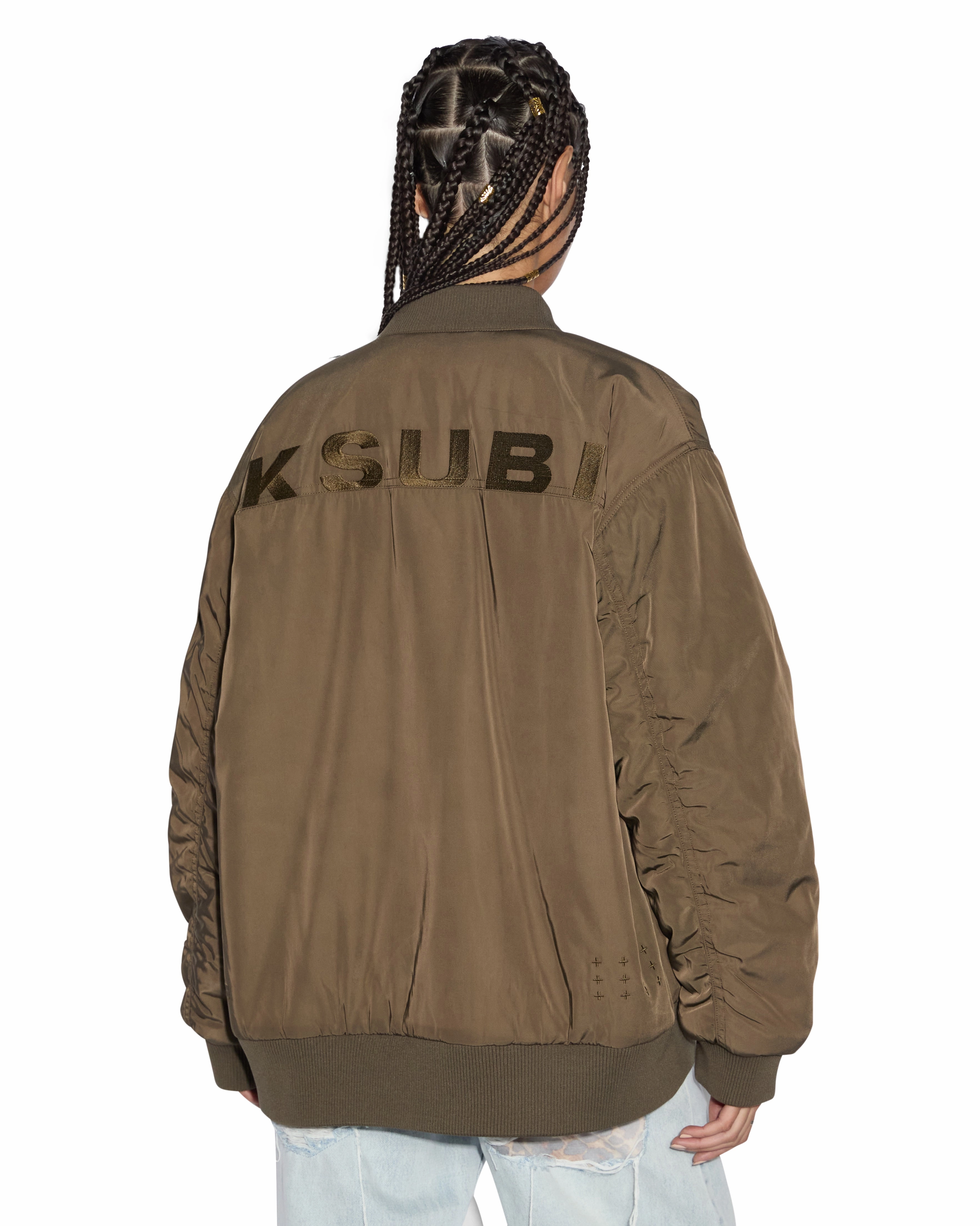 Adjustable Hem SCORE BOMBER KHAKI/CEDAR