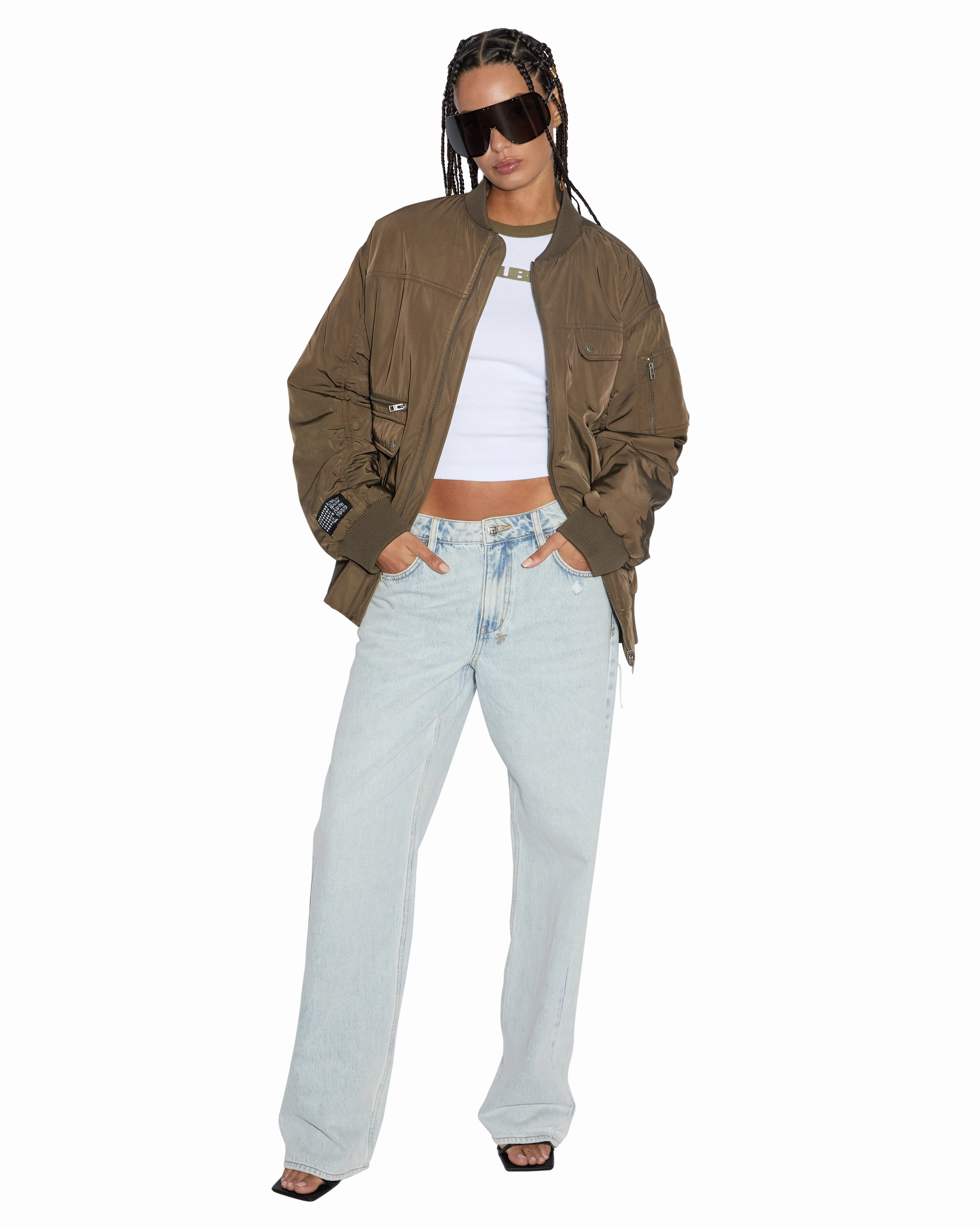 Suitable for team sports bus ride SCORE BOMBER KHAKI/CEDAR