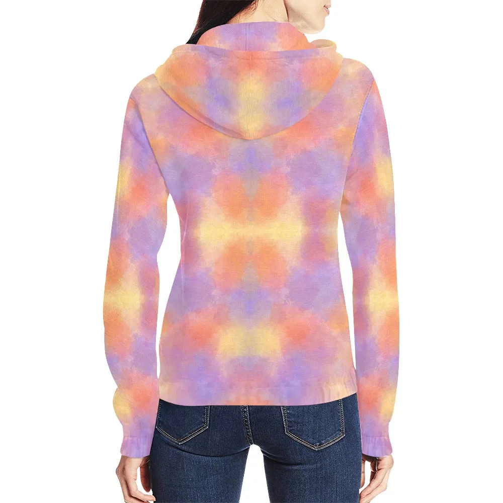Watercolour 1 Full Zip Hoodie up to 2 XL