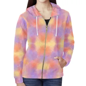 Watercolour 1 Full Zip Hoodie up to 2 XL