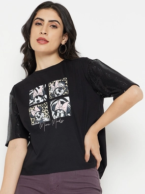 HighElasticity Flexible Material Madame Black Top