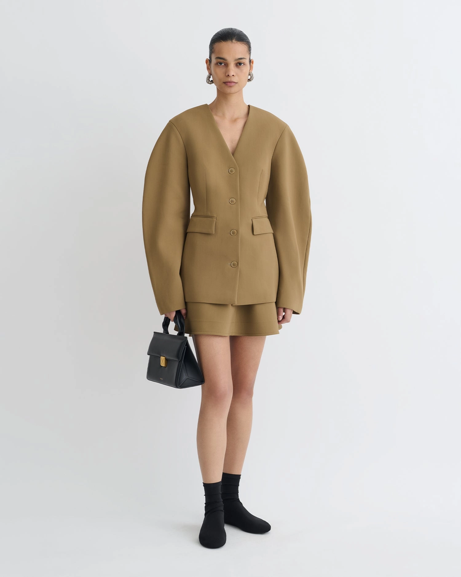 Kaori - Elongated Blazer - Brown outdoor adventurer