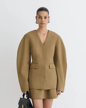 electricity Kaori - Elongated Blazer - Brown