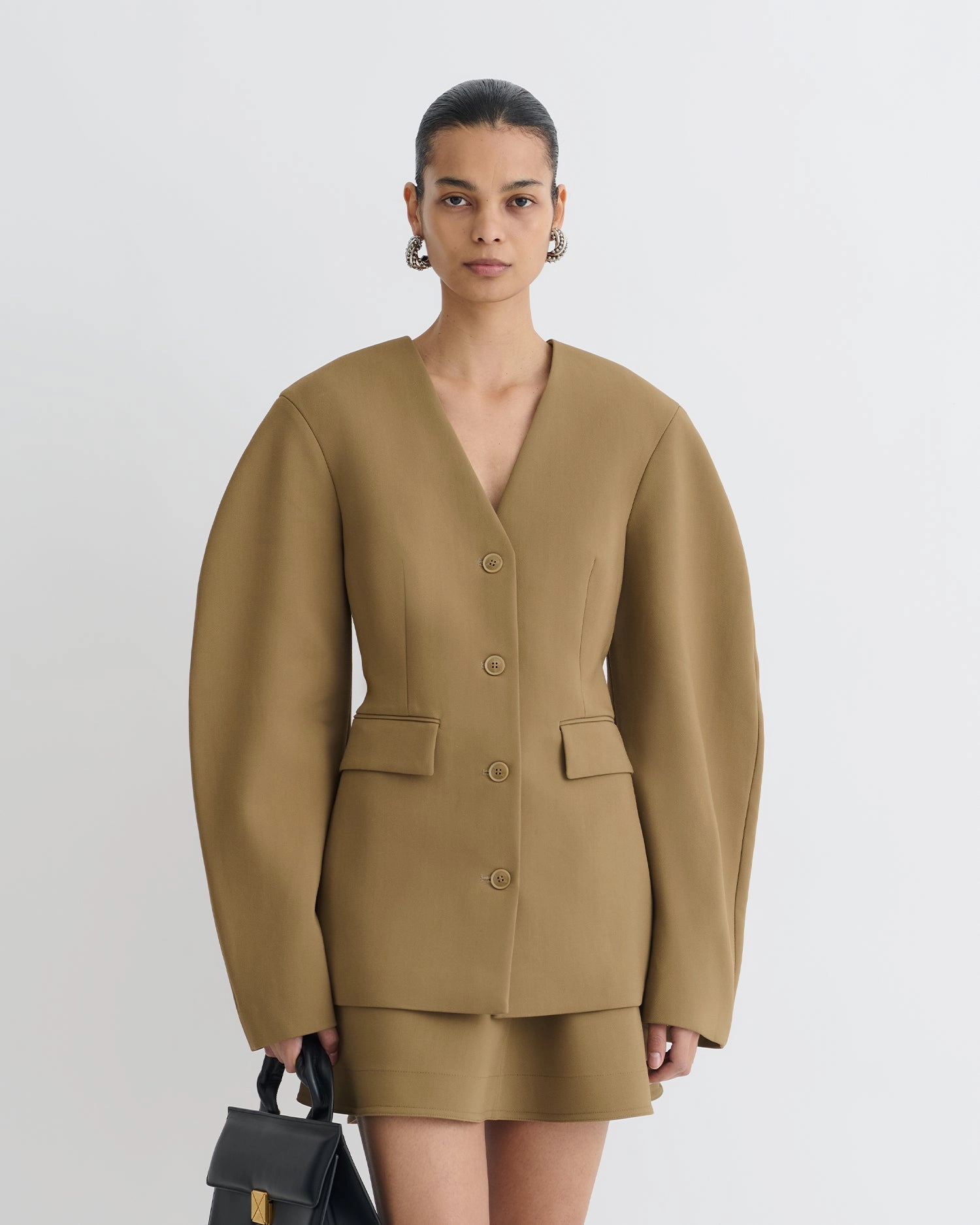 electricity Kaori - Elongated Blazer - Brown