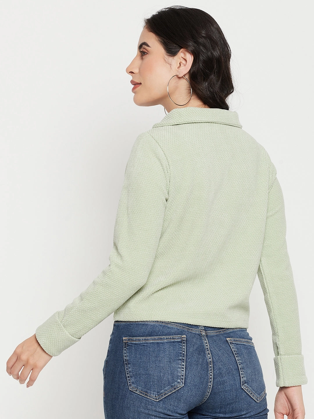 ConvertibleCollarSystem Madame Green Crop Top