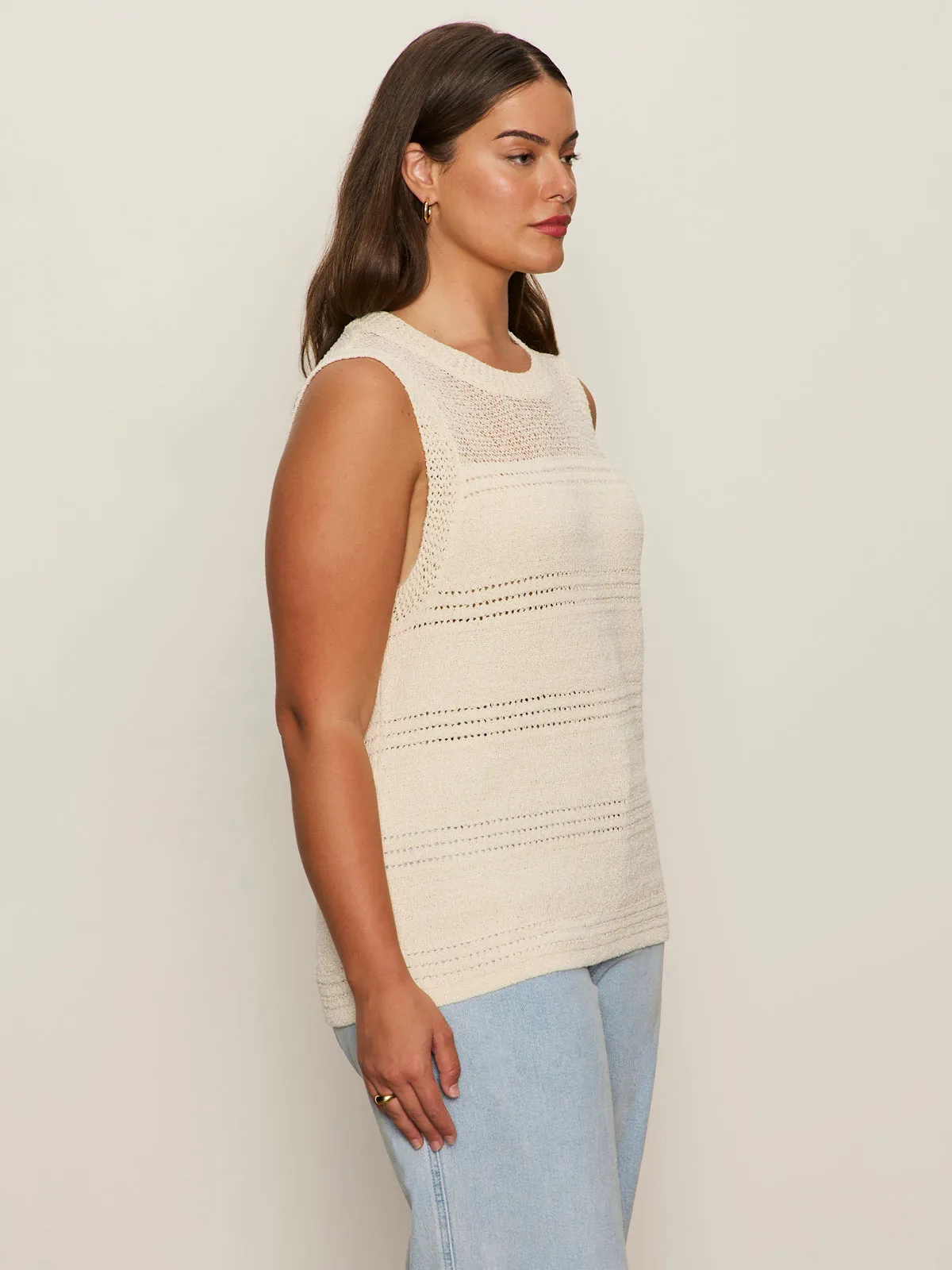 Fun and Playful Waves Of Summer Shell Sweater Macrame Extended Sizing