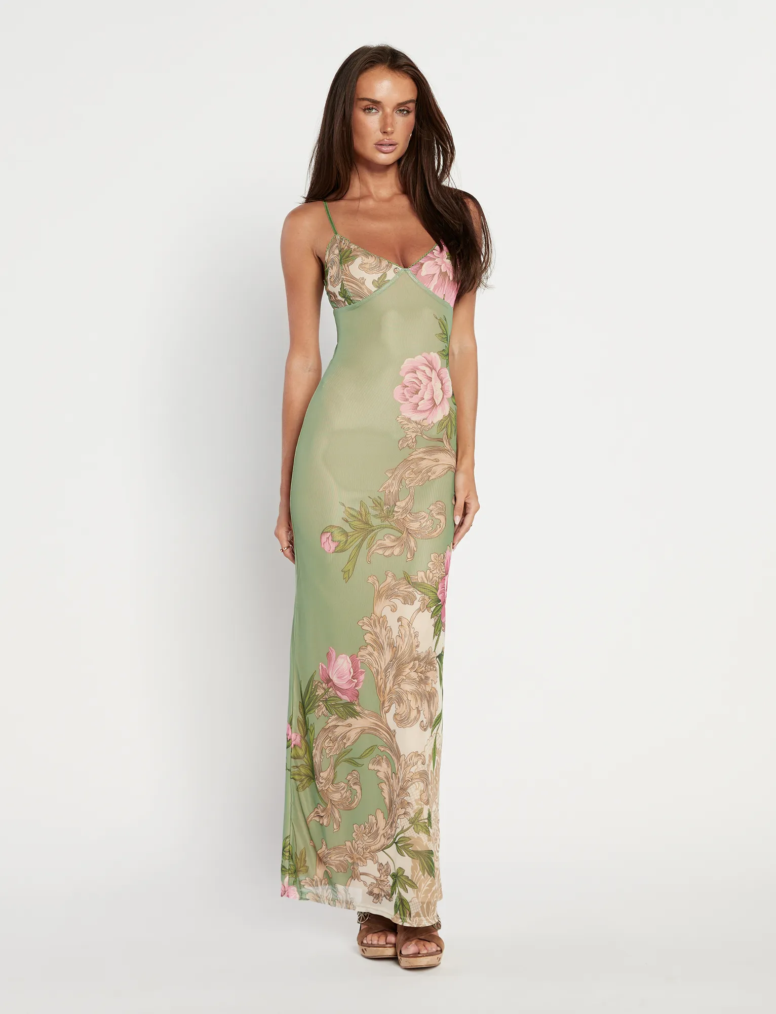 Everyday Ready JULIANNA DRESS - GREEN : FLORAL : ROCCOCO FLORAL