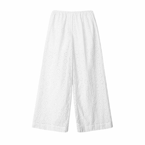 Comfy Material White Eyelet Bonfire Pant