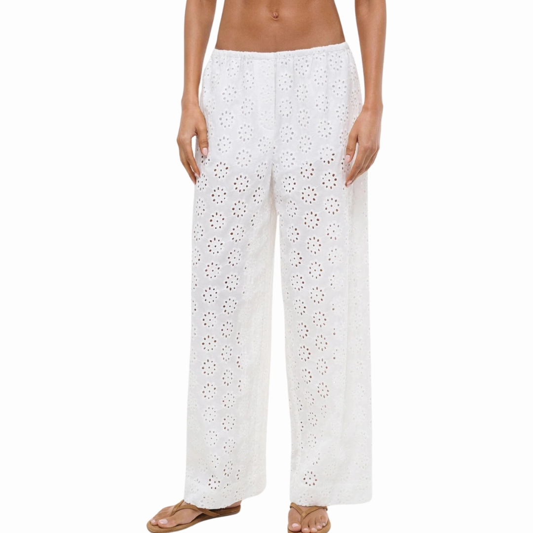 White Eyelet Bonfire Pant QuickDryTech