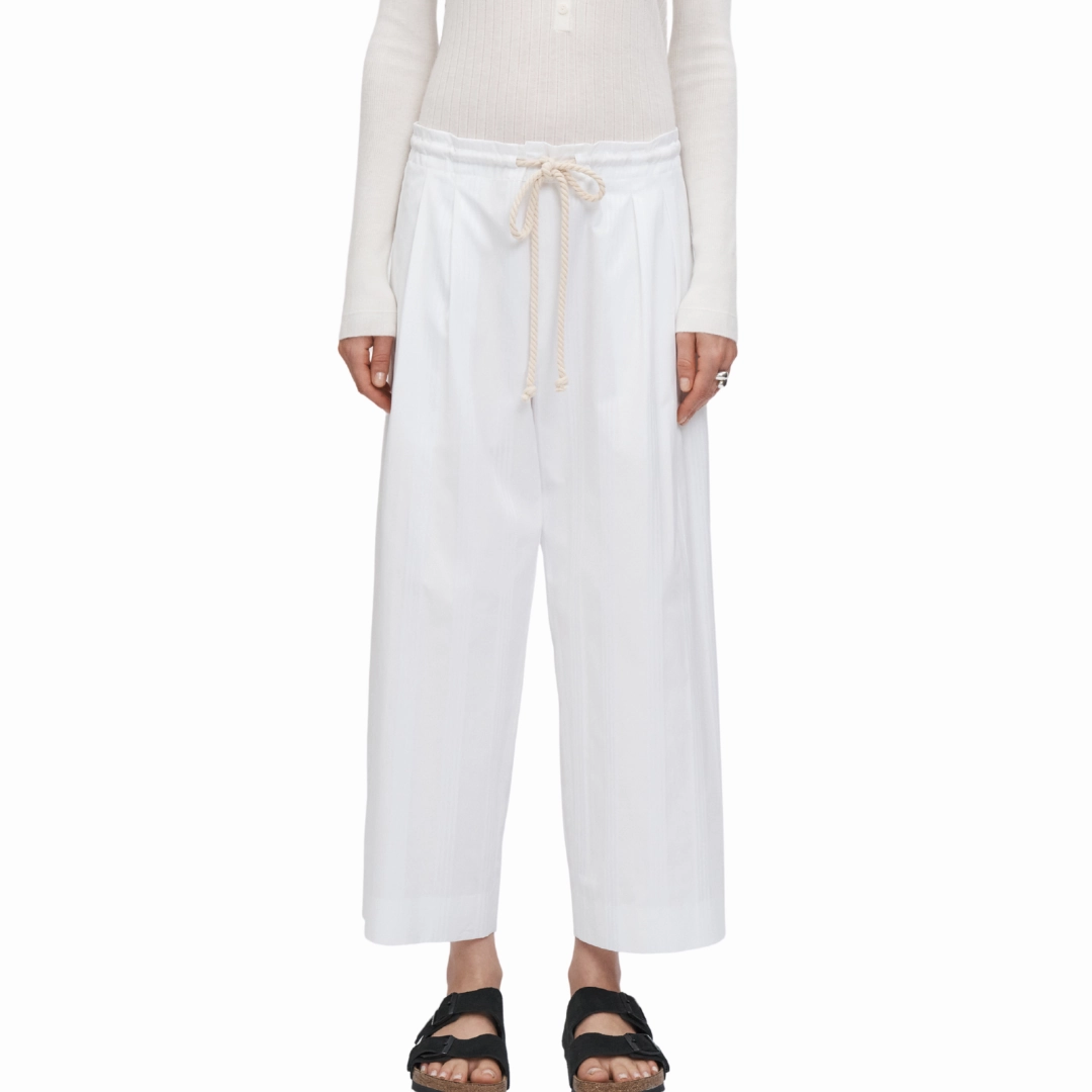All-day Flex White Stripe Drawstring Pant