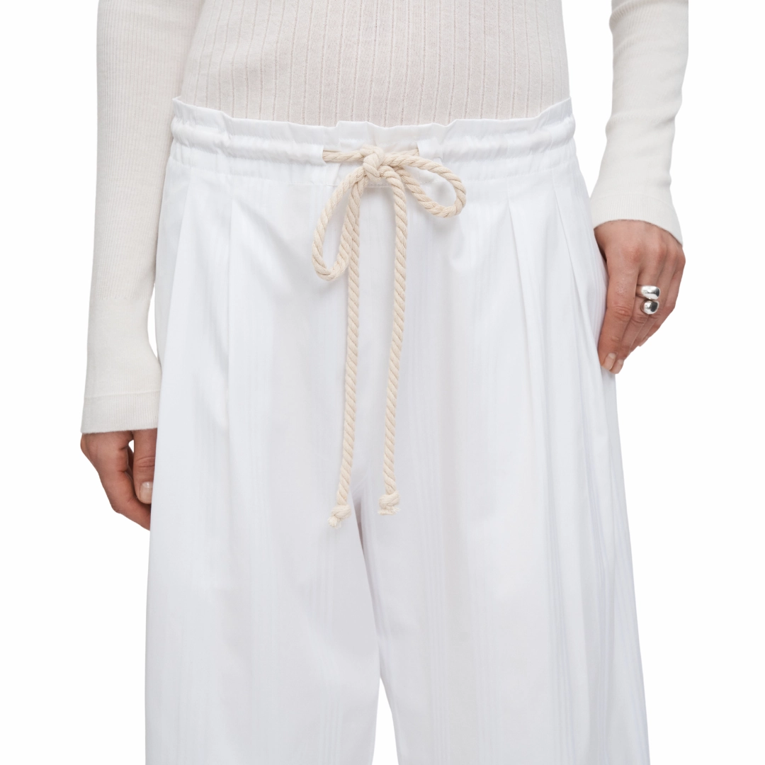 White Stripe Drawstring Pant TaglessLabel Sporty Appeal
