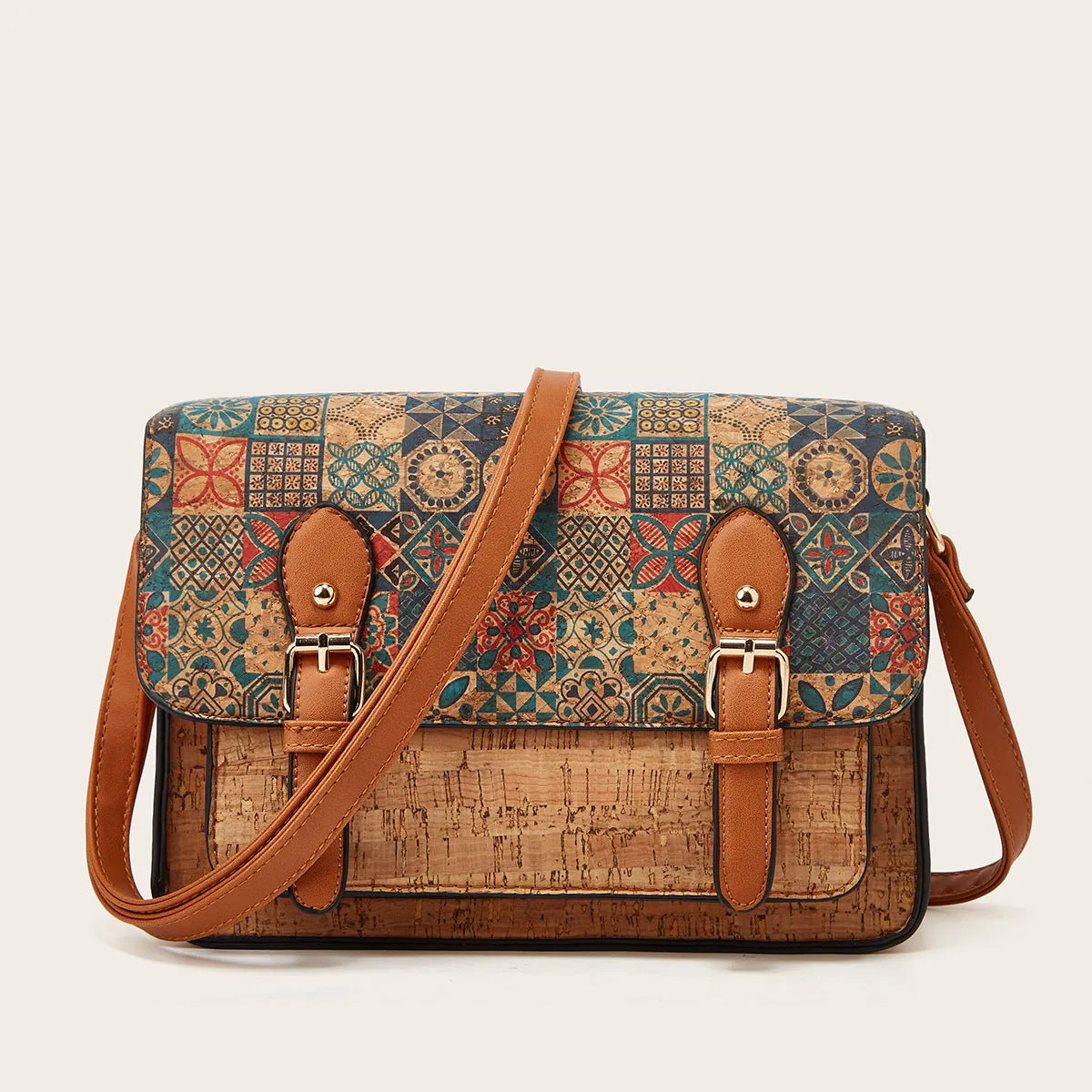 Wholesale Retro Kraft Paper Messenger Bags, Single Shoulder Crossbody Bags