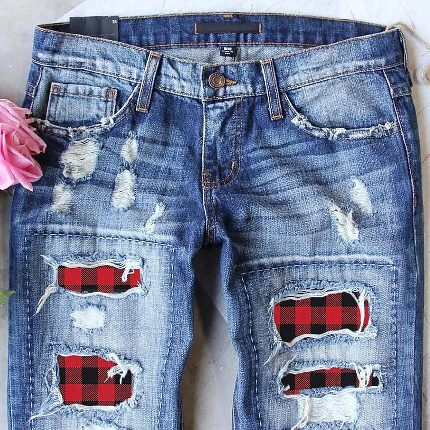 Wide Leg Jeans for Women High Waisted Flare Cropped Denim Pants High Waisted Straight Leg Stretchy Baggy Trousers