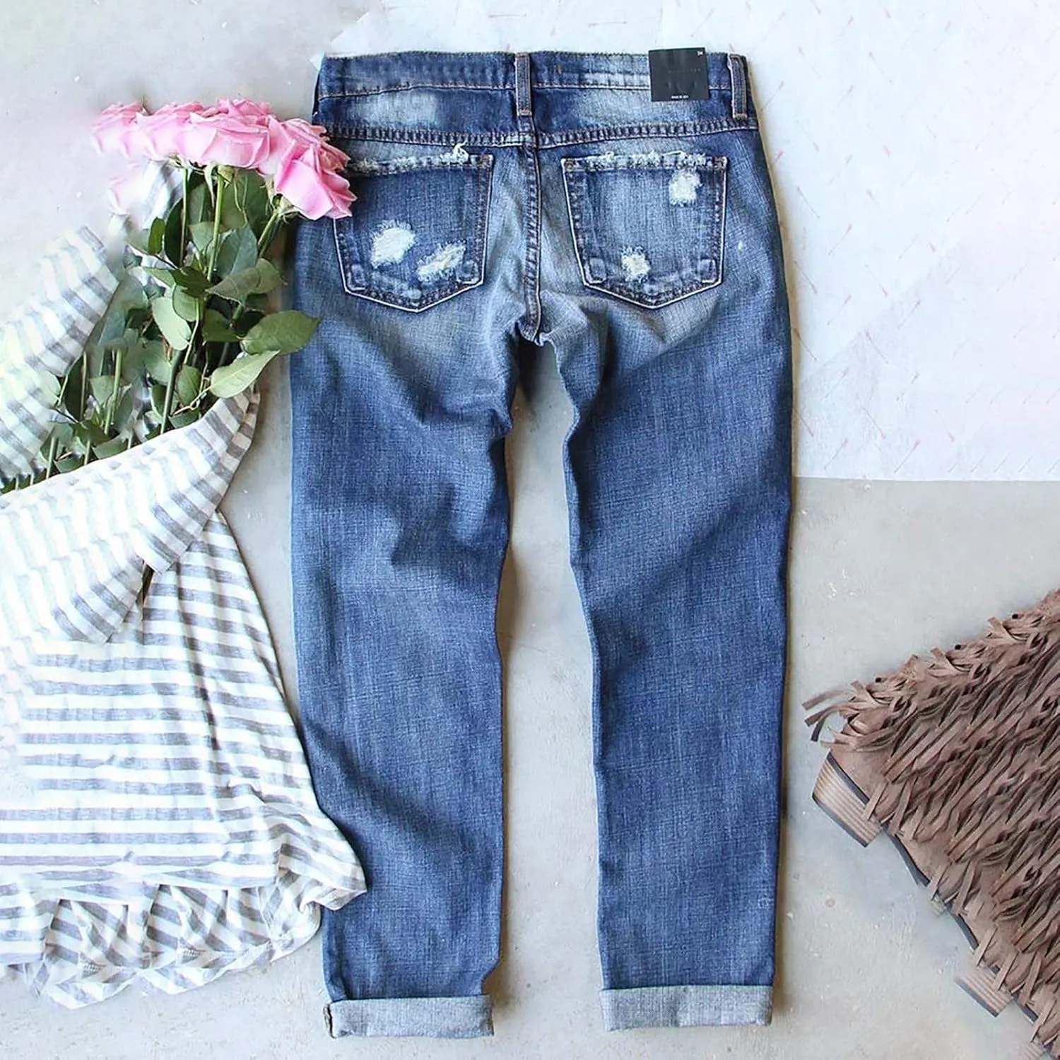Wide Leg Jeans for Women High Waisted Flare Cropped Denim Pants High Waisted Straight Leg Stretchy Baggy Trousers