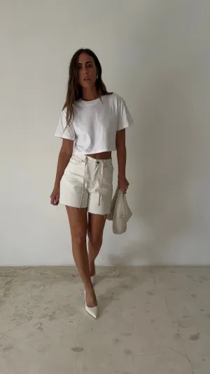 WIDE LEG SHORTS in OFFWHITE