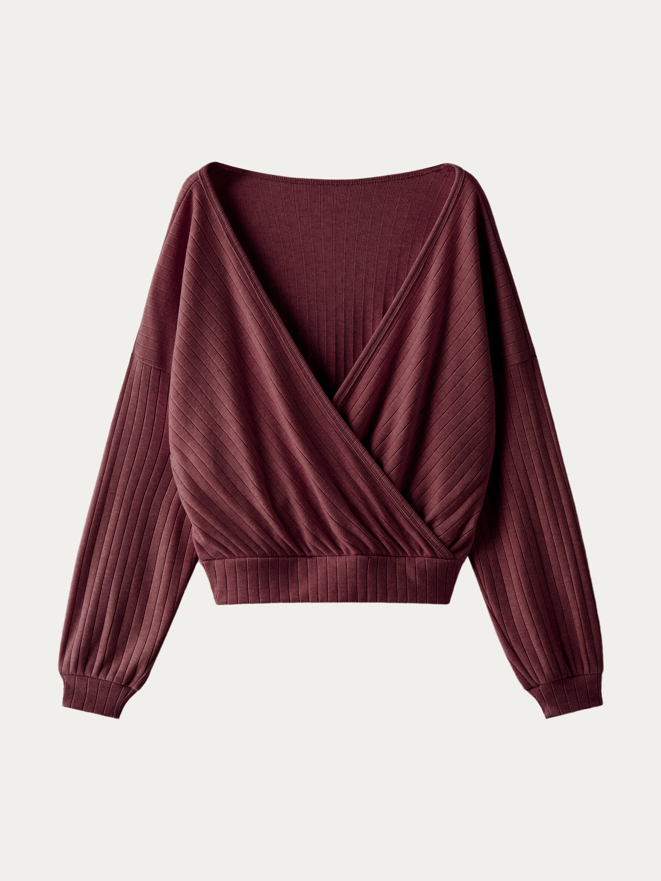 Variable Tension Adjustment Classic Polo Wide Rib Surplice Top