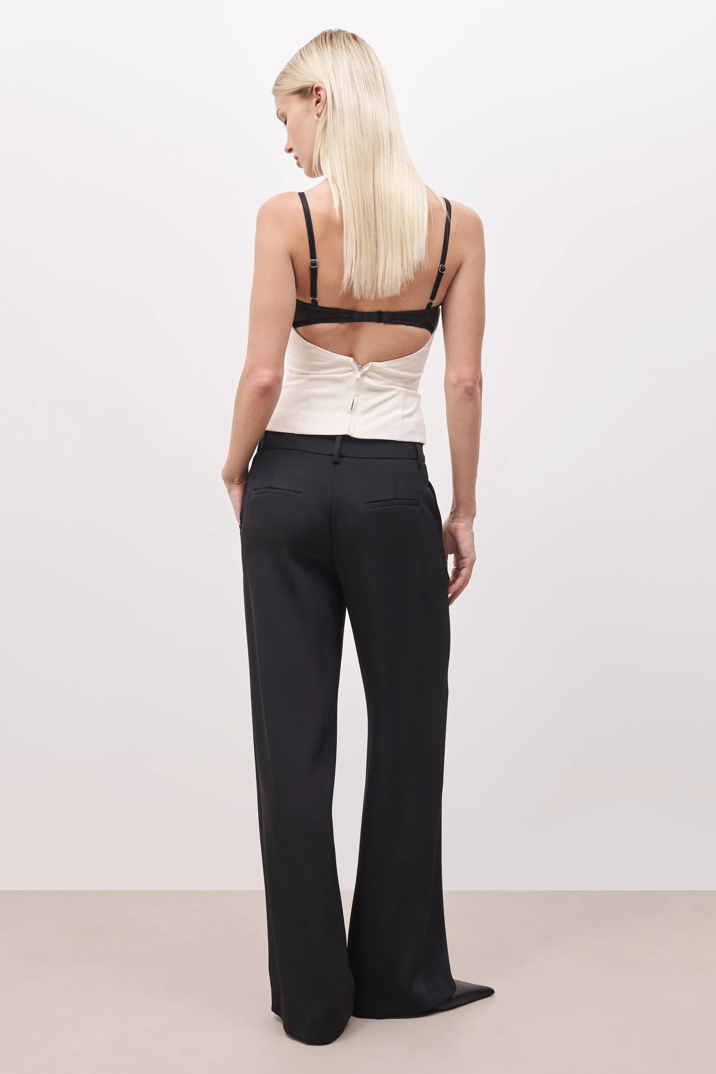 Tailored Bra Detail Bustier - Cream/Black UV Protective Layer