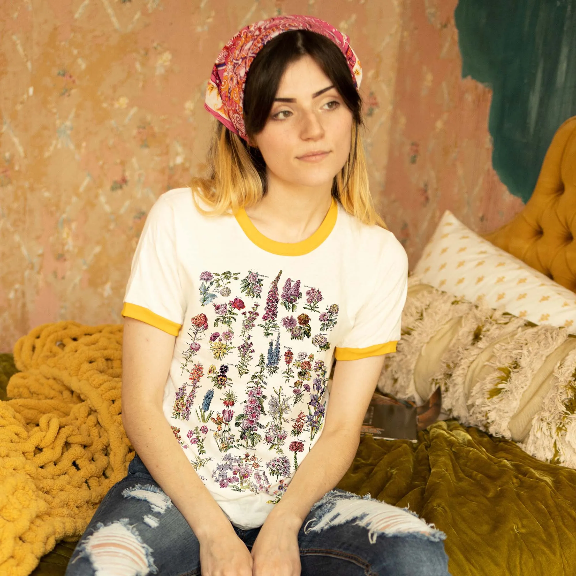 Wildflower Lover Ringer Tee