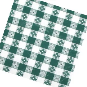 Winco TBCS-52G Square Flannel Tablecloth, Green, 52" x 52"