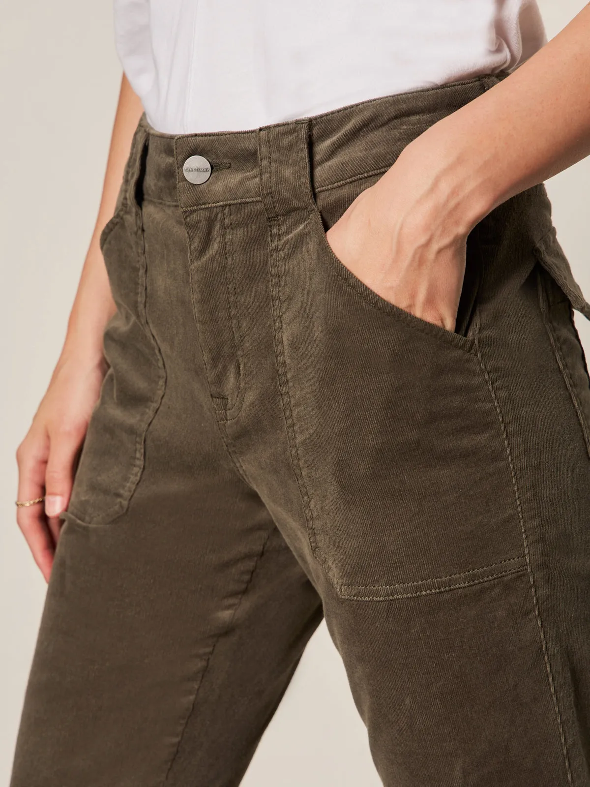 Resilient Fabric Blend TemperatureRegulatingLining Corduroy Hayden Bootcut Pant Kalamata