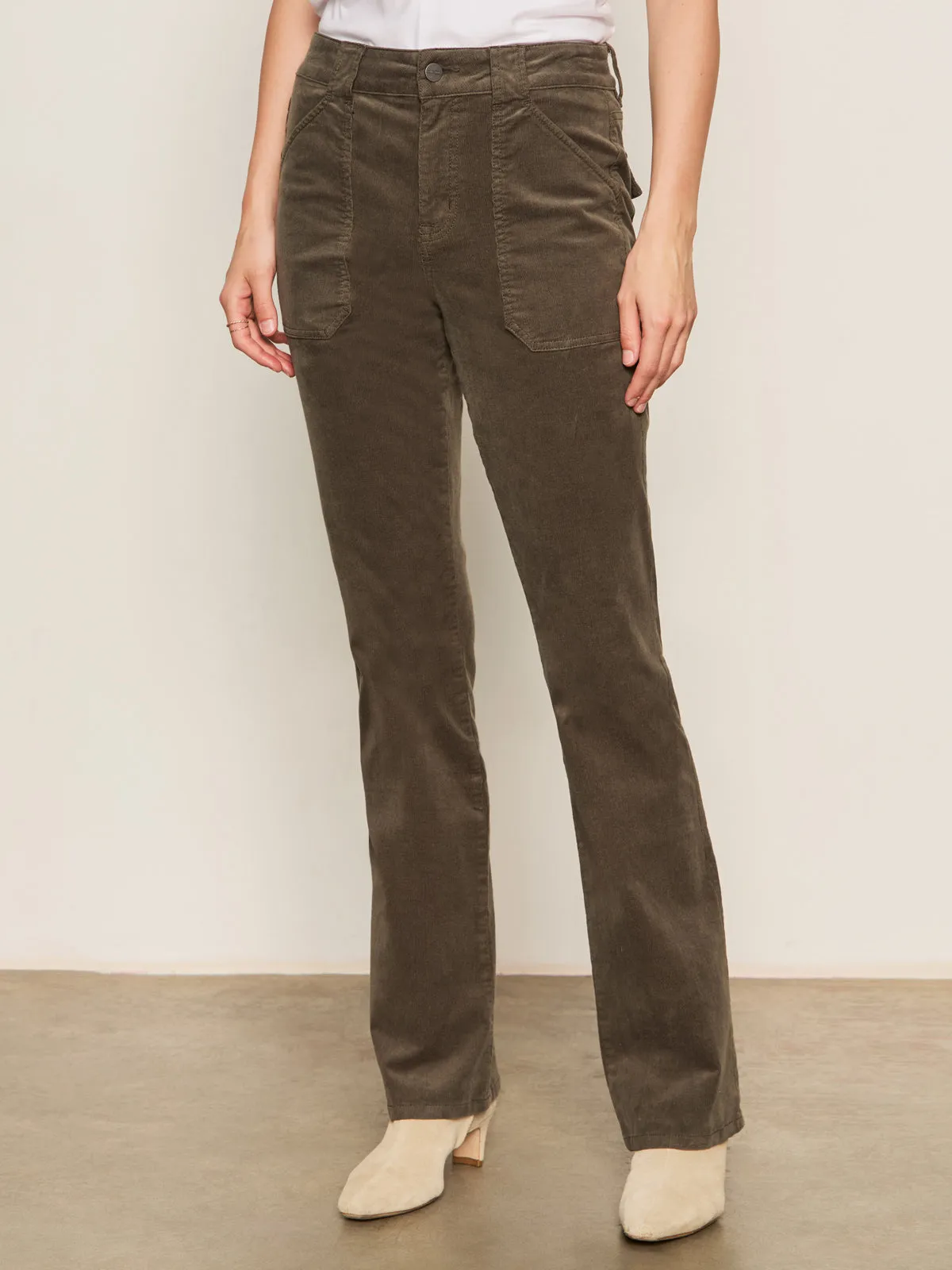 Professional Look Bonded Seam Tape Corduroy Hayden Bootcut Pant Kalamata