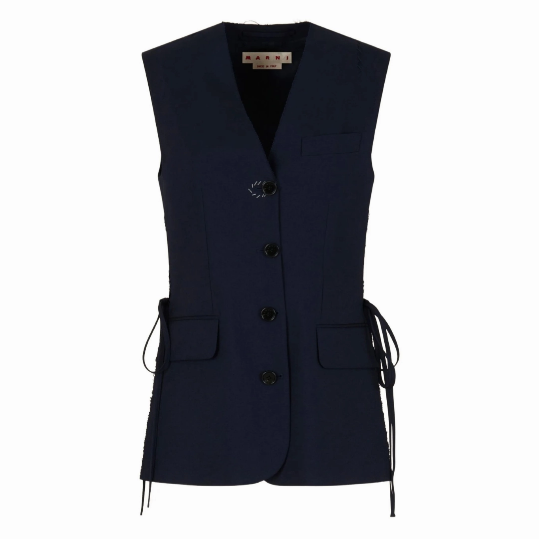 Side Tie Vest Layer Essential Piece