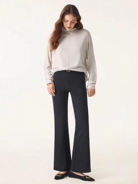 EasyCare Fabric SlimFitAdaptation Lyocell Cashmere Relaxed Mockneck Batwing Sleeve Top