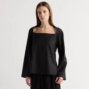 Tatiana Wide-Neck Flare-Sleeve Blouse ErgonomicShape