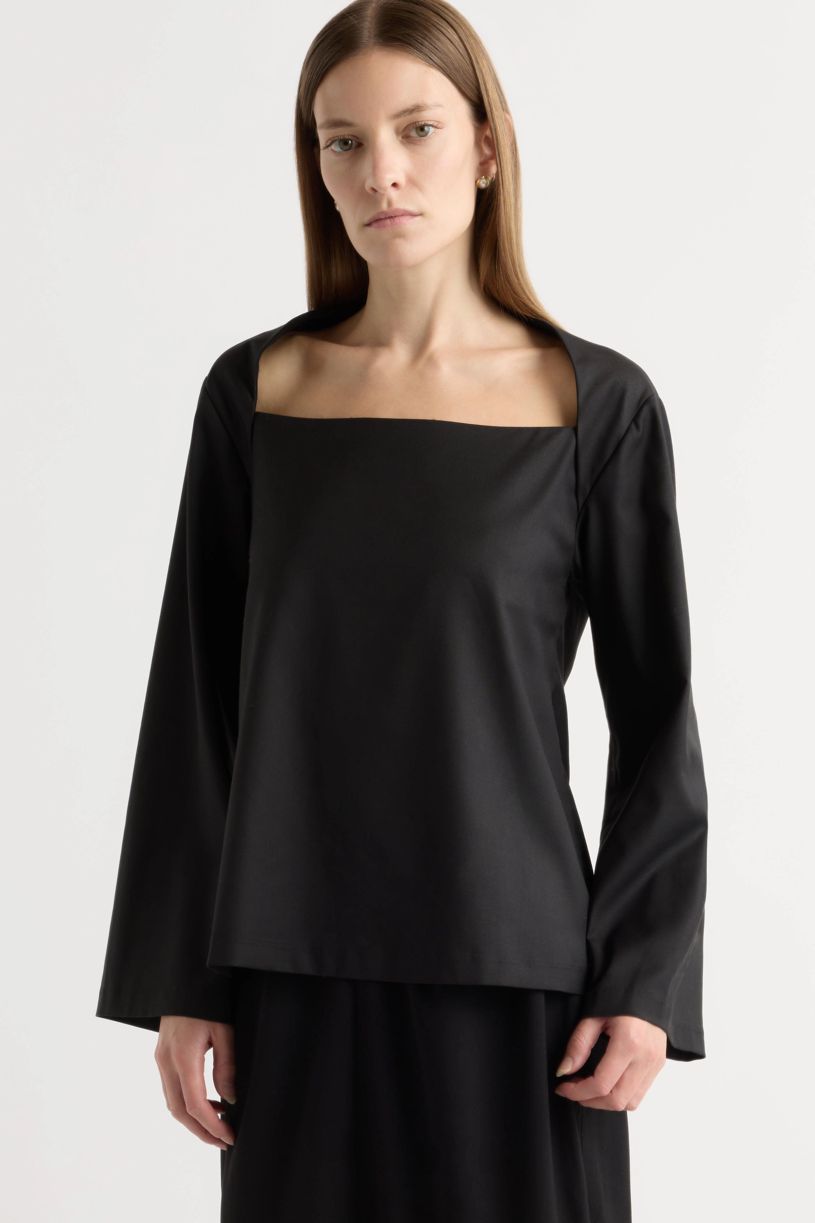 Stay Cool Technology Tatiana Wide-Neck Flare-Sleeve Blouse