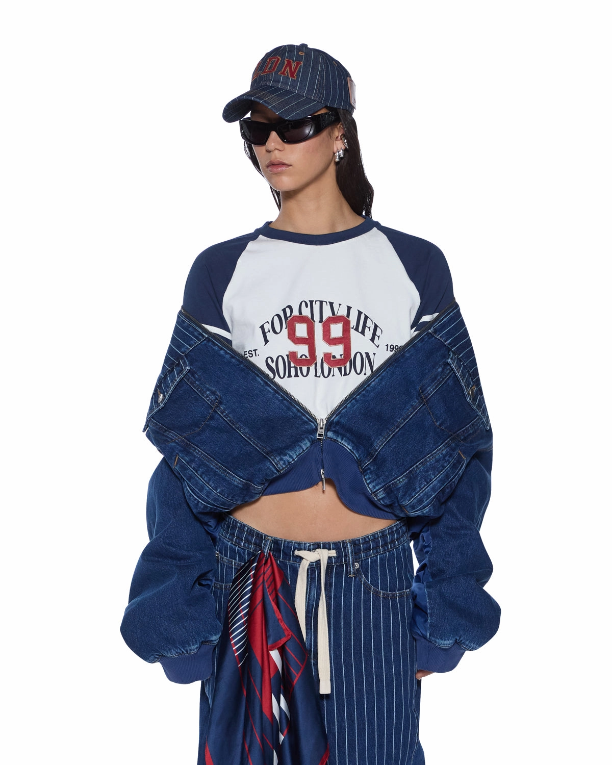 Bond Windproof Barrier DISTRICT BOMBER MAYFAIR BLUE SPLICED