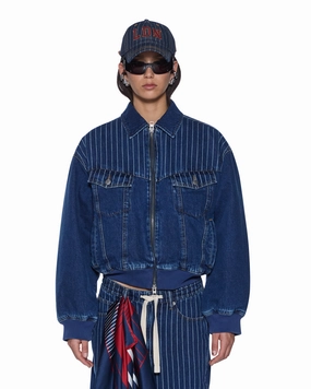 DISTRICT BOMBER MAYFAIR BLUE SPLICED Trail Friendly Breathable