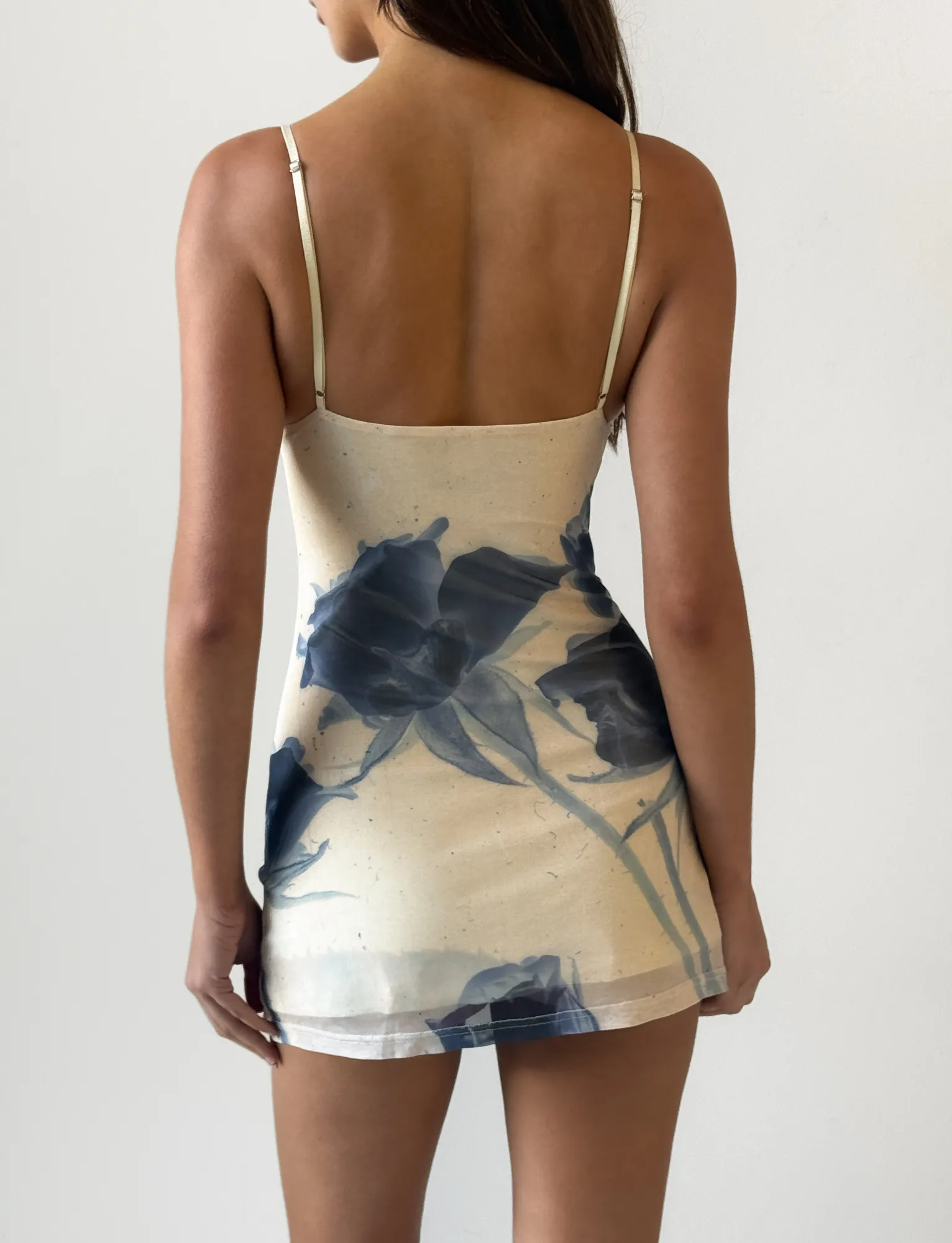 soft fit ROSY MINI DRESS - INDIGO FLORAL