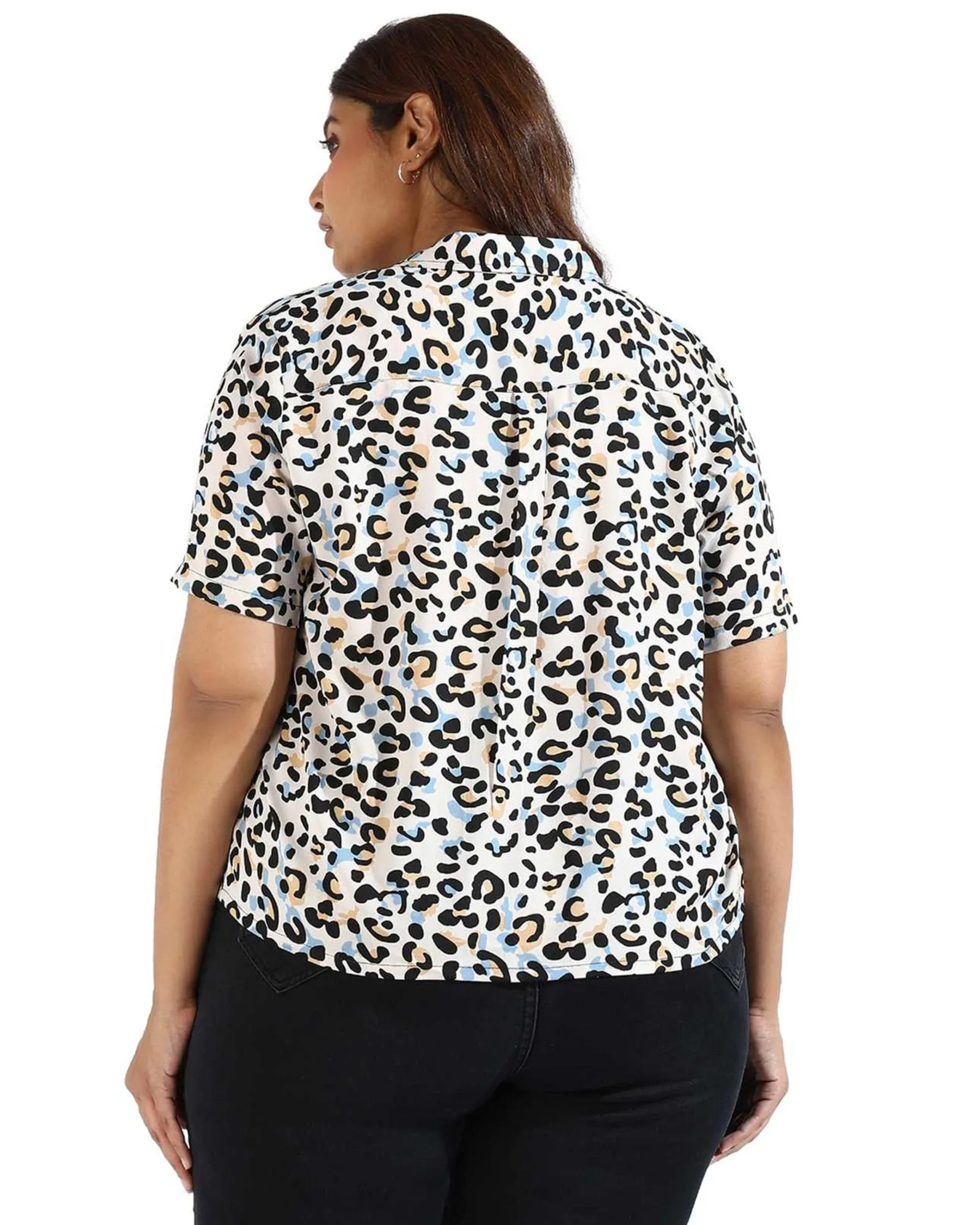 Women Graphic Design Casual Shirts | White