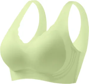 Women Seamless Stretch Wireless Bra Plus Size Padded High Support Comfort Bras Bralette