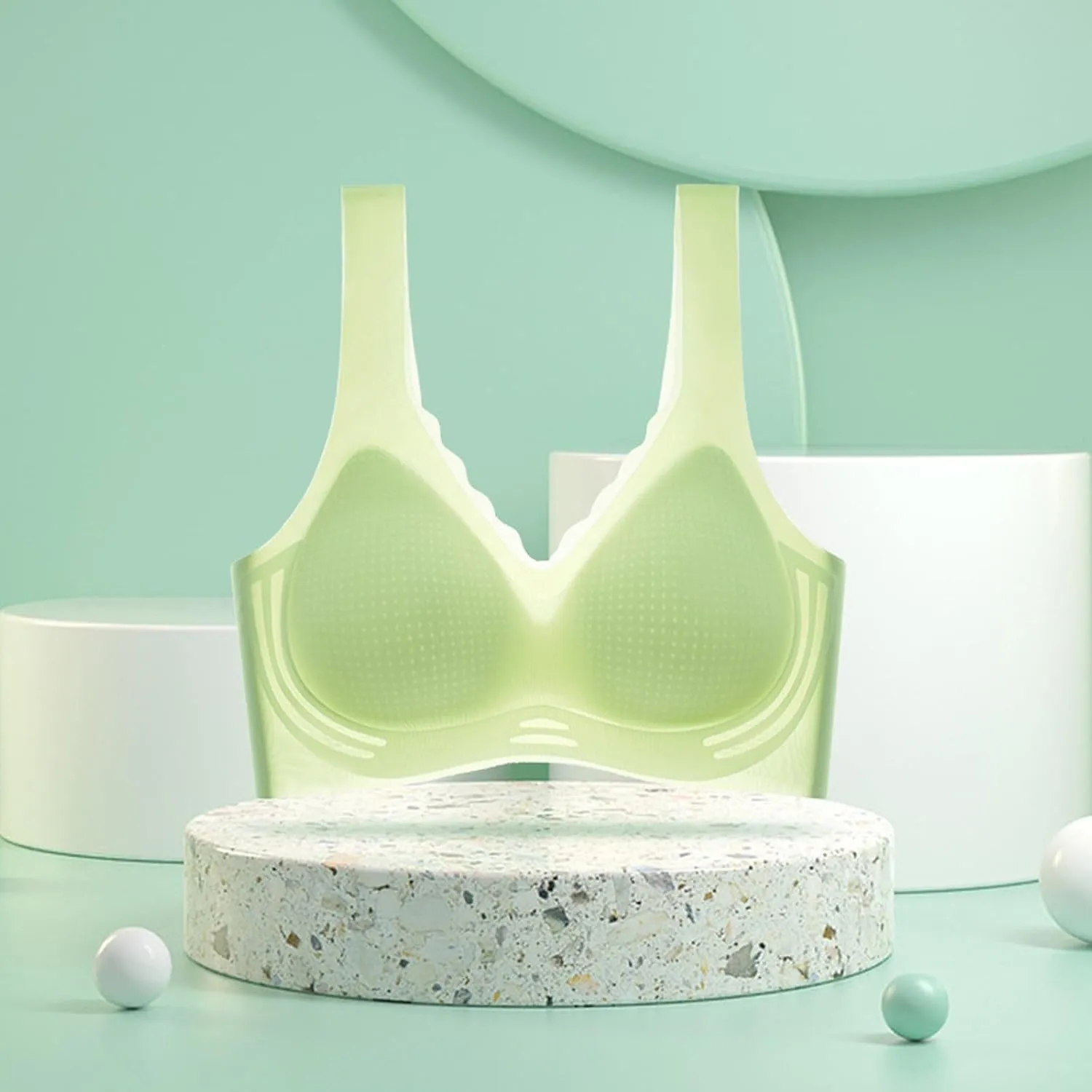 Women Seamless Stretch Wireless Bra Plus Size Padded High Support Comfort Bras Bralette