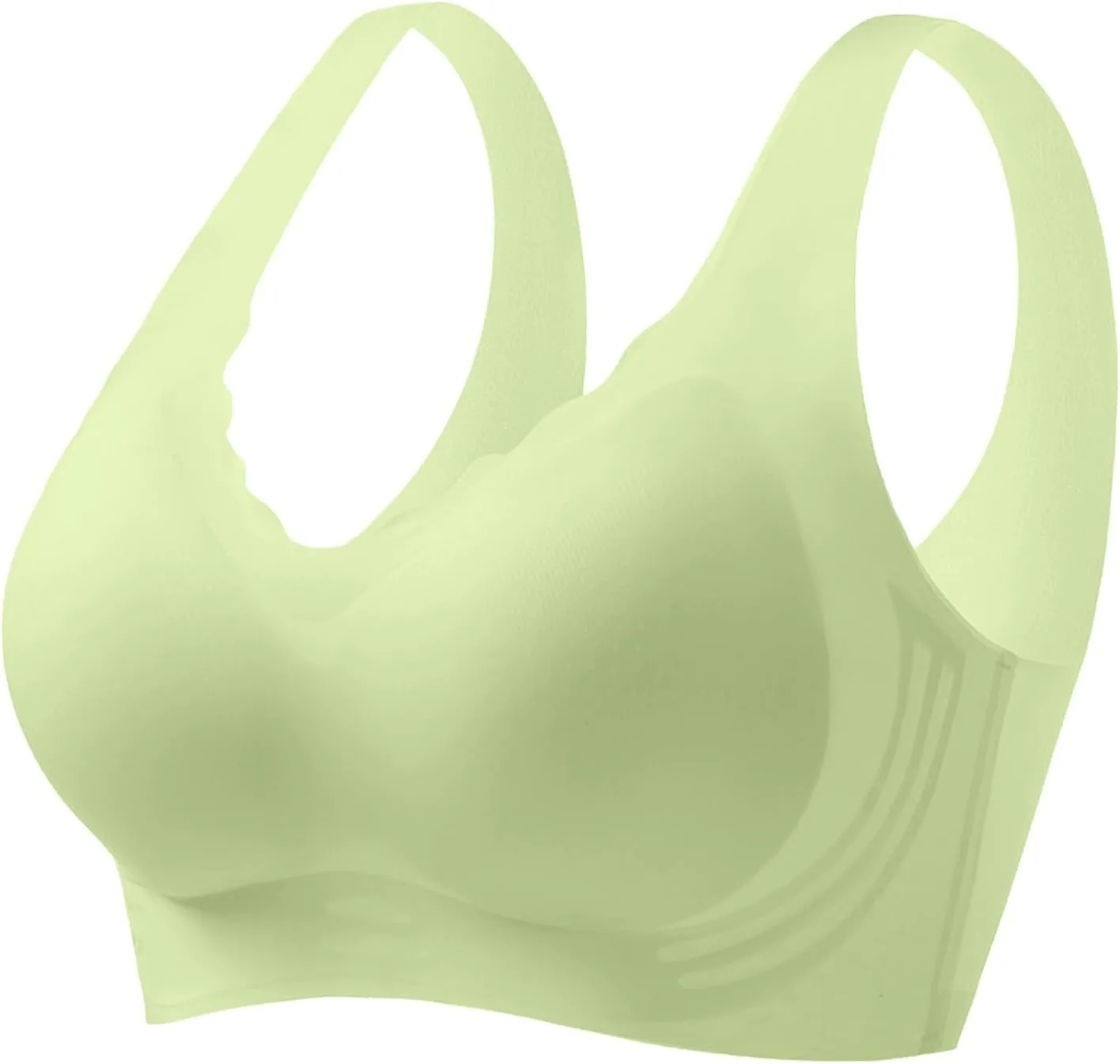 Women Seamless Stretch Wireless Bra Plus Size Padded High Support Comfort Bras Bralette