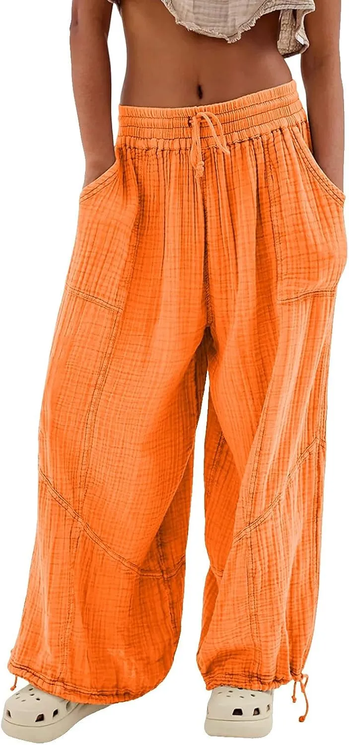 Women Wide Leg Pants for Women High Wasited Baggy Palazzo Pants Palazzo Pants Summer Casual Loose Lounge Pant