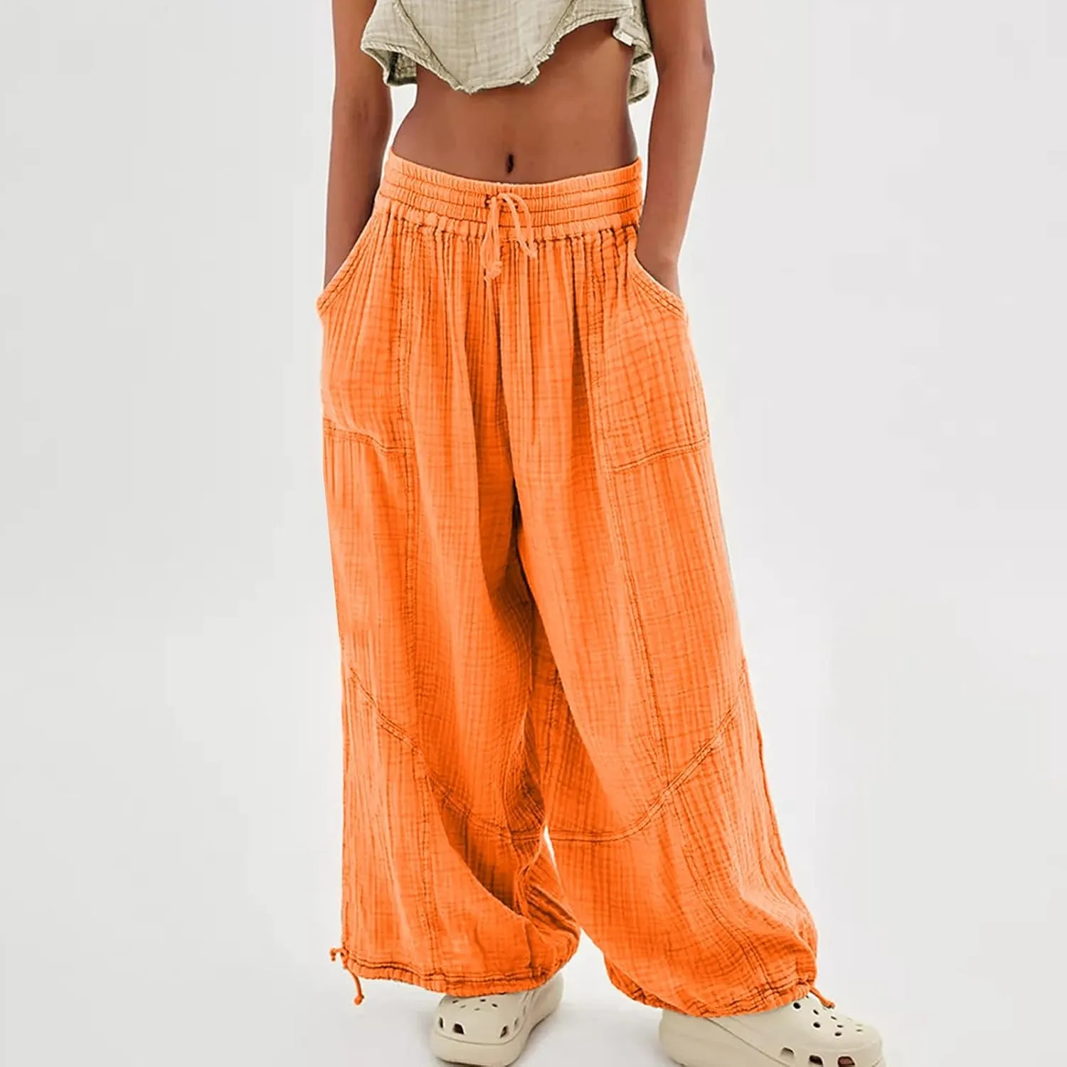 Women Wide Leg Pants for Women High Wasited Baggy Palazzo Pants Palazzo Pants Summer Casual Loose Lounge Pant