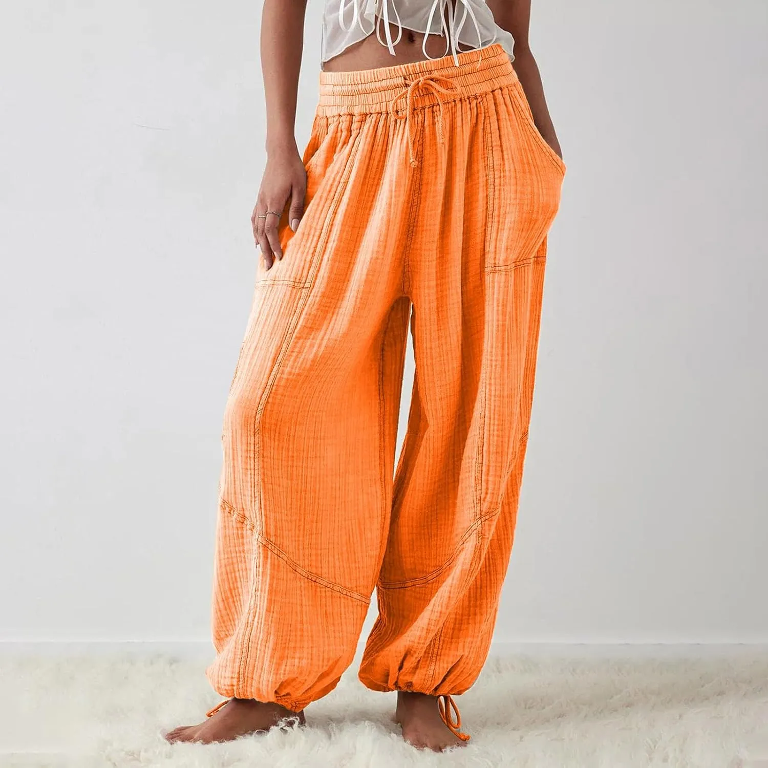 Women Wide Leg Pants for Women High Wasited Baggy Palazzo Pants Palazzo Pants Summer Casual Loose Lounge Pant