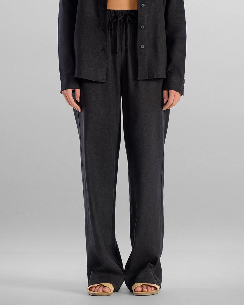 Cropped hem WrinkleFreeFabric Women's Back to Basics Linen Pant