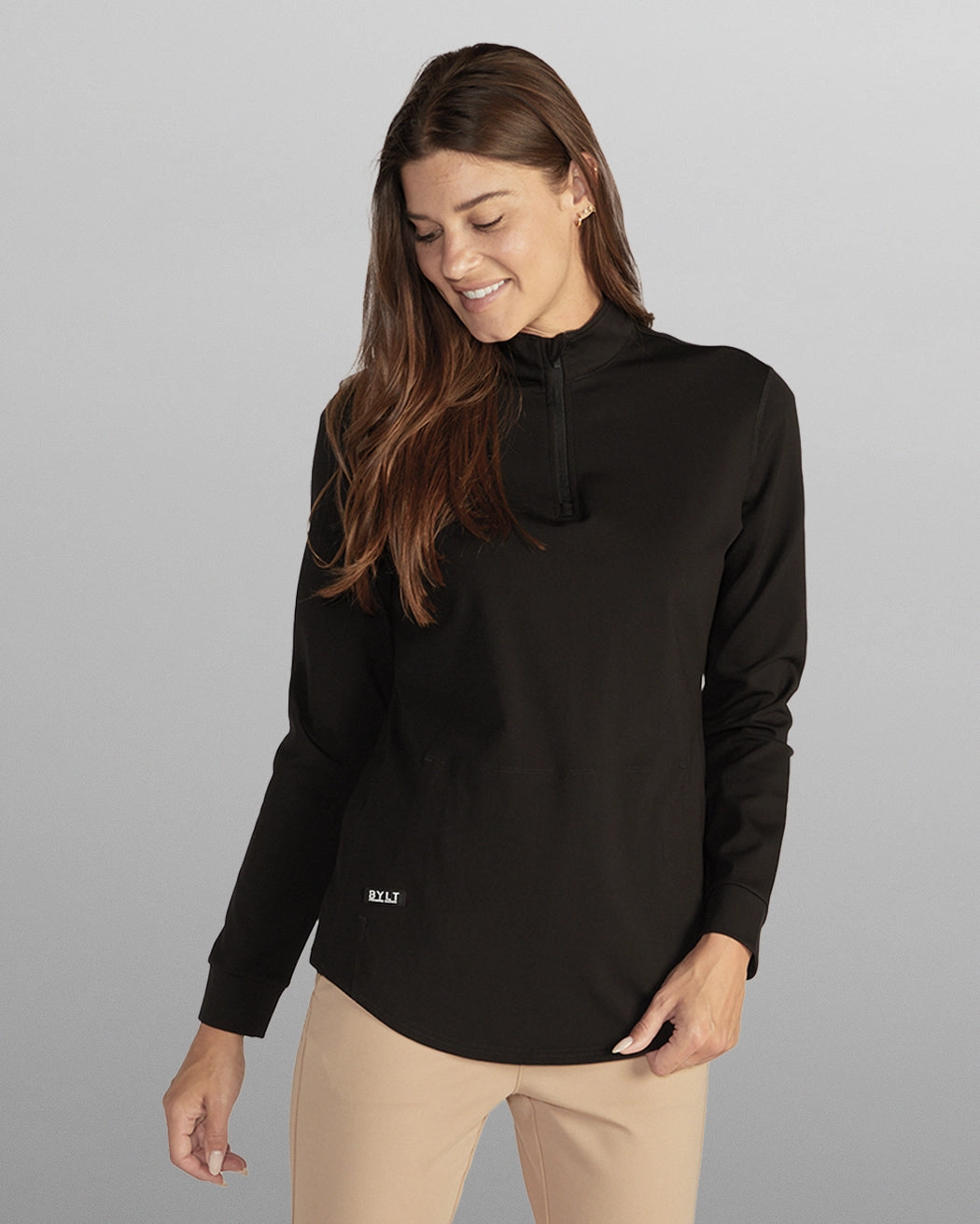 Women's Fairway Quarter Zip Weighted Hem