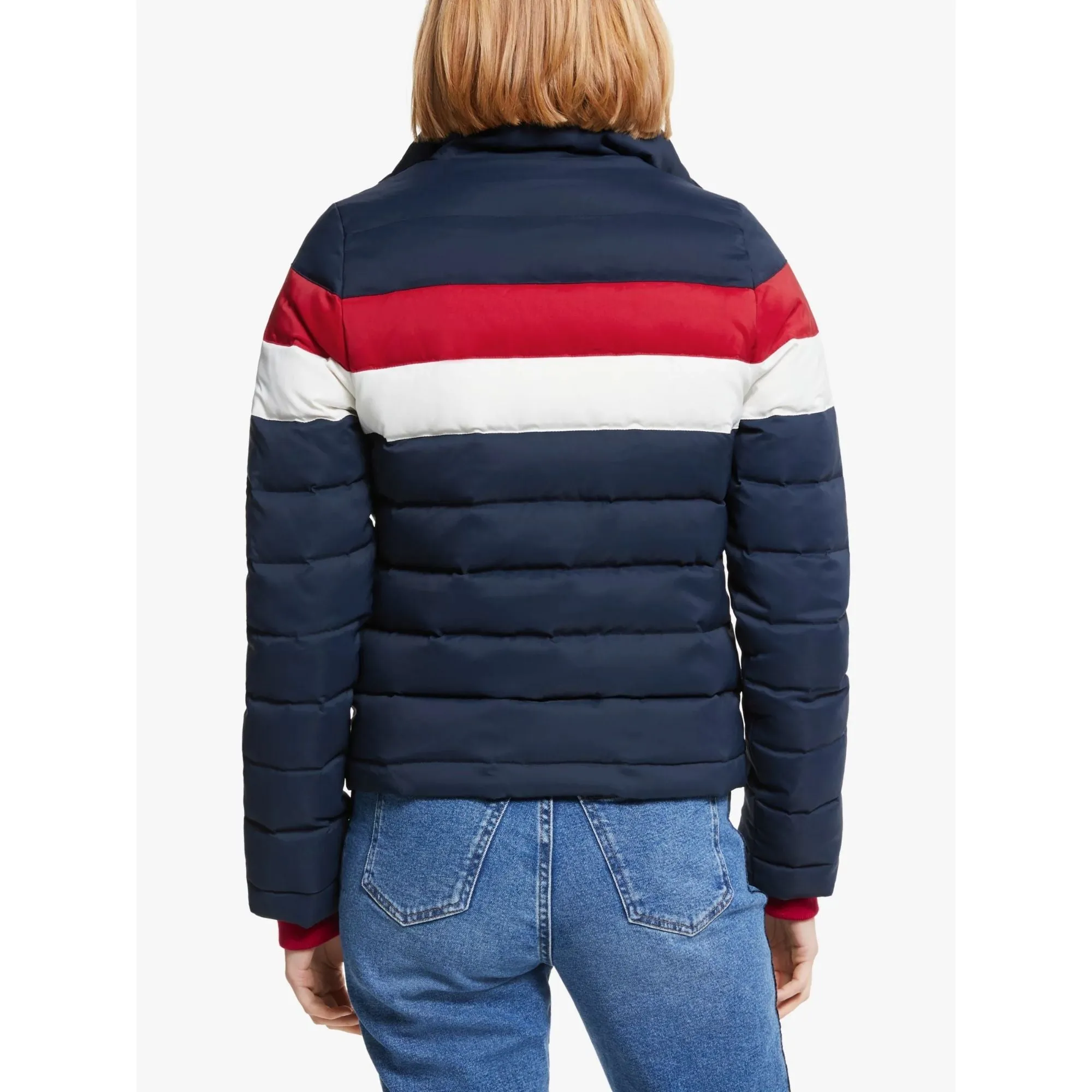 Women's 70s Quilted Puffer Jacket - Navy Blue
