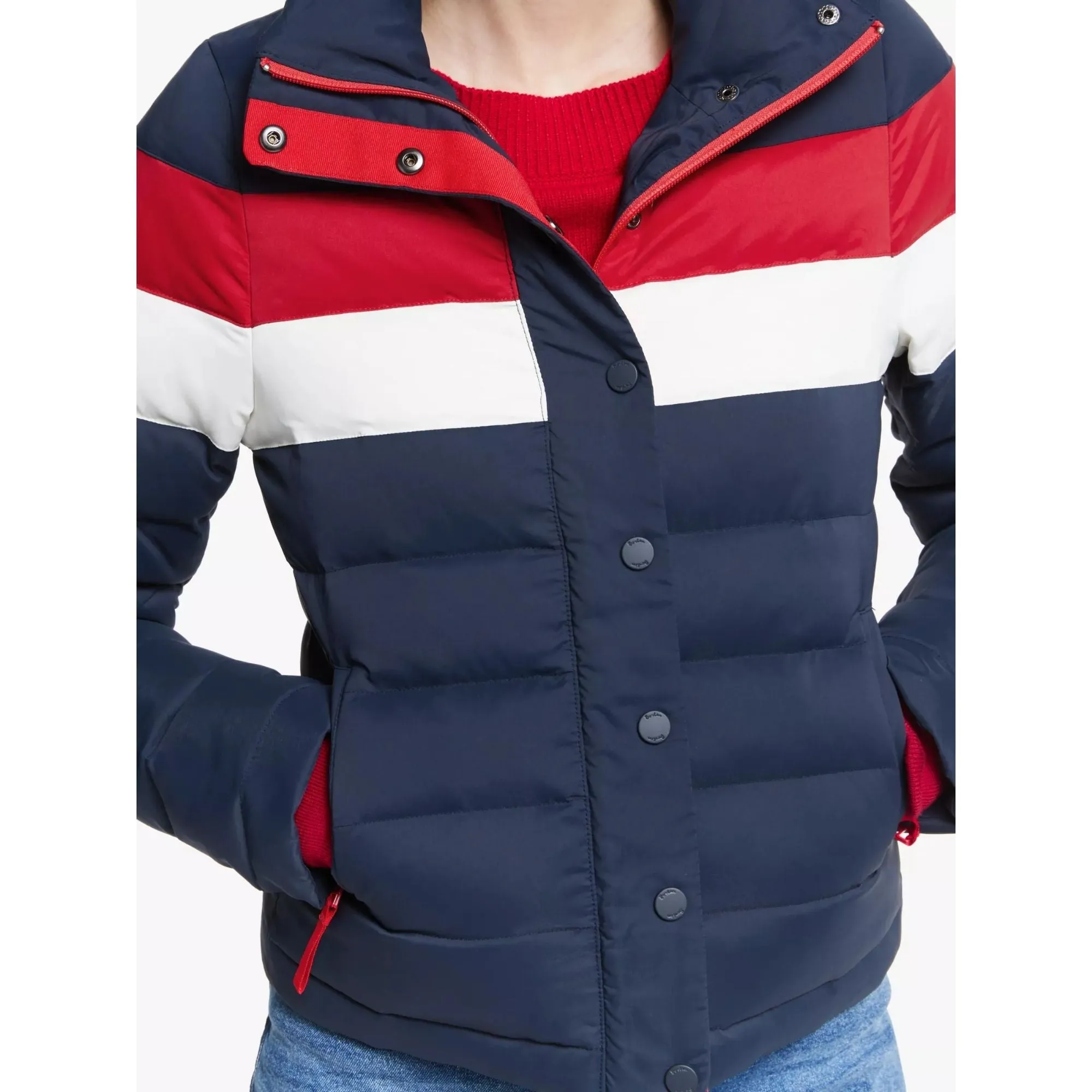 Women's 70s Quilted Puffer Jacket - Navy Blue