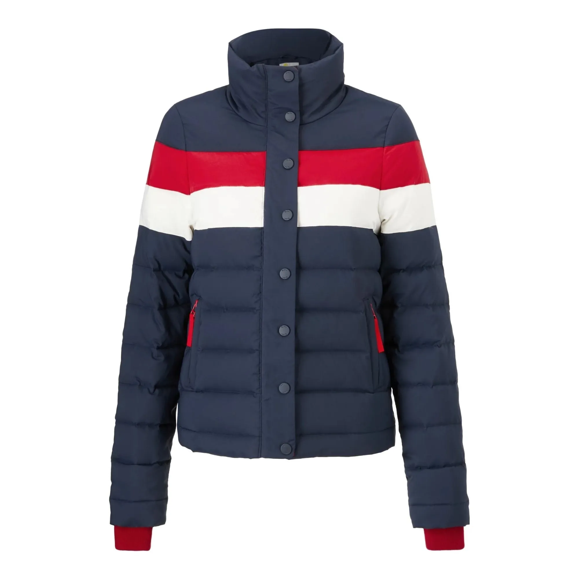 Women's 70s Quilted Puffer Jacket - Navy Blue