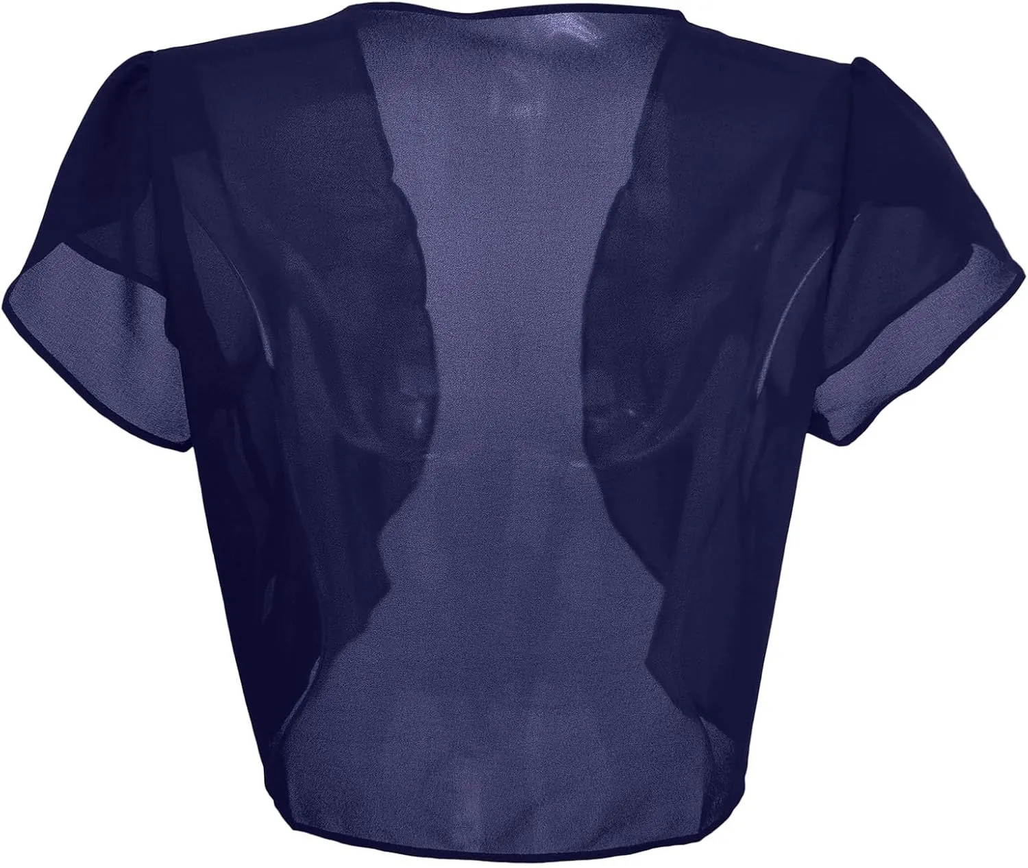 Womens Bolero Shrugs for Summer Dress Puff Short Sleeve Cropped Open Front Sheer Shawl Lightweight Chiffon Cardigans