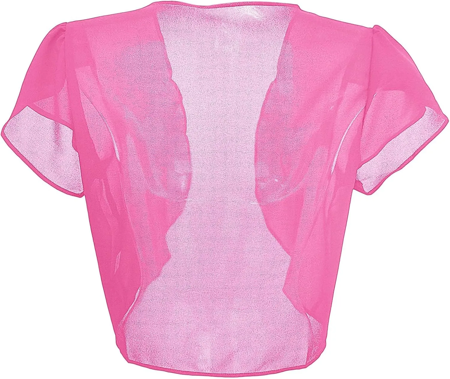 Womens Bolero Shrugs for Summer Dress Puff Short Sleeve Cropped Open Front Sheer Shawl Lightweight Chiffon Cardigans
